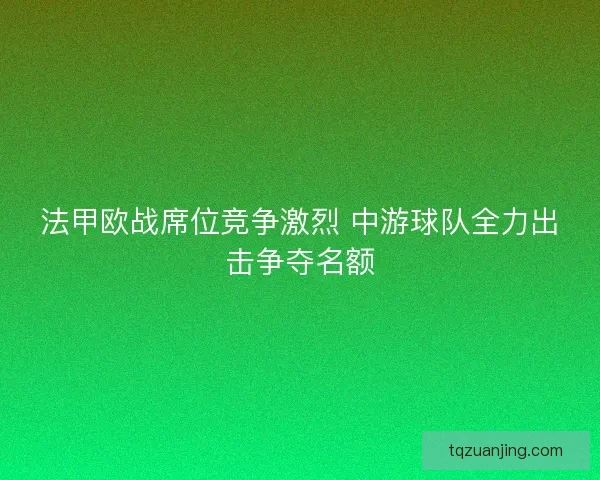 法甲欧战席位竞争激烈 中游球队全力出击争夺名额